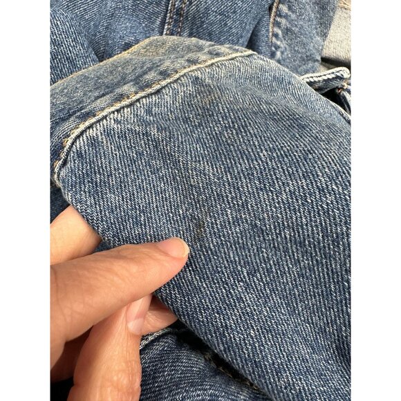 Vintage Lee Denim Jacket Blue Jean Large Trucker Cowboy1990s Retro Western - Picture 10 of 10